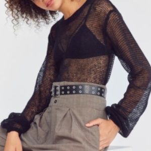 Urban Outfitters Sheer Sweater Crop Top